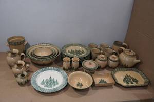 lot 14A image: Three Rivers Pottery Stoneware Dish and Service Set