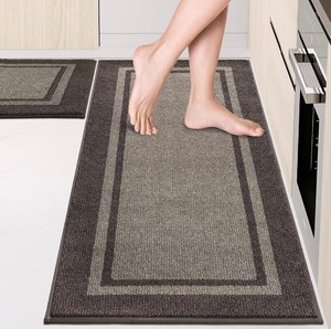 lot 44 image: Anllugs Kitchen Rug Set - 24x36 & 24x60 - Brown