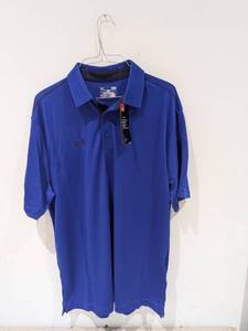 lot 20 image: NEW UNDER ARMOUR LARGE GOLF POLO BLUE