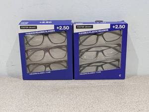 lot 41 image: (2) FOSTER GRANT 2.50 FLEXIBLE PLASTIC READERS