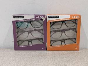 lot 44 image: (2) FOSTER GRANT 1.25 FULL RIM FASHION & 1.50 FASHION READERS