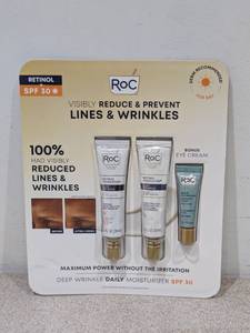 lot 53 image: ROC DEEP WRINKLE DAILY MOISTURIZER SPF30 W BONUS EYE CREAM