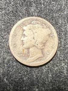 lot 32 image: 1916-S US MERCURY DIME