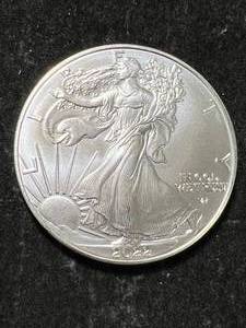 lot 39 image: 2022 AMERICAN SILVER EAGLE 1 TROY OZ .999 FINE SILVER
