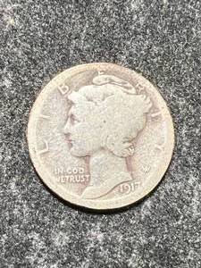 lot 43 image: 1917 US MERCURY DIME