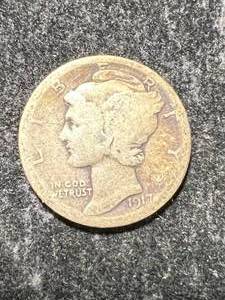lot 65 image: 1917-D US MERCURY DIME