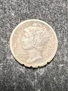 lot 79 image: 1918 US MERCURY DIME