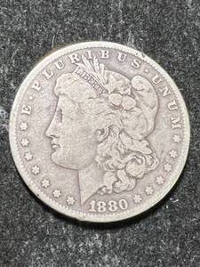 lot 81 image: 1880-S US MORGAN SILVER DOLLAR