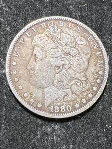 lot 84 image: 1880 US MORGAN SILVER DOLLAR
