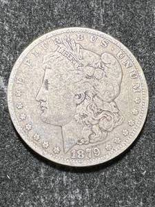 lot 92 image: 1879 US MORGAN SILVER DOLLAR