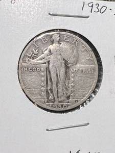 lot 98 image: 1930-S US STANDING LIBERTY QUARTER