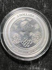 lot 99 image: 1 TROY OZ .999 FINE SILVER TOKELAU ROUND IN AIRTITE