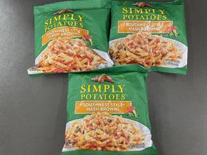 L - 3 Bags of Simply Potatoes Southwest Style Hash Browns (20 oz each)