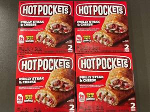lot 13 image: Set of 4 Boxes of Nestl Hot Pockets Philly Steak & Cheese