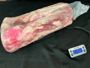 lot 103 image: C - Demkota Ranch Boneless NY Strip Roll Frozen  15 lbs 7.8 ozs
