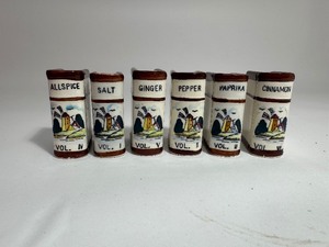 lot 11 image: Six Volume Book Spice Shaker Set