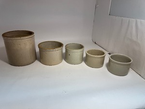 lot 16 image: Lot of (5) Soneware Crocks