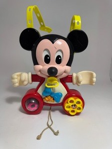 lot 53 image: Vintage 1984 Walt Disney Mickey Mouse Baby Crib Toy