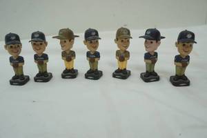 lot 49 image: National & American League All Star Baseball bobblehead figurines