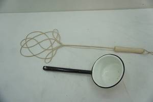 lot 118 image: Vintage Rug Beater & Water Dipper