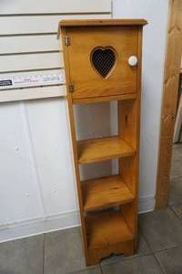 lot 148 image: Wooden Heart Shelf 45 tall by 12x10