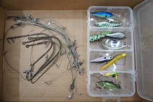 lot 164 image: Rapalas and Other Lures, Leads, and Hooks (Newer Lures)
