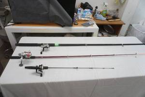 Fishing Poles (3ct) 37" & 74" & 140" (2 are telescoping poles)