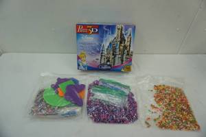 lot 220 image: Cinderella 3D Puzzle & Iron Beads with Stencils