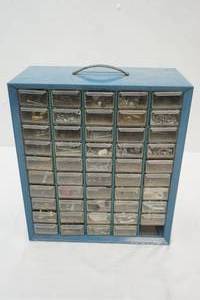 lot 223 image: Small Hardware Organizer & Contents