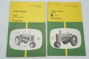 lot 291 image: John Deere Tractor Operating Manuals. Model B Series70 Series