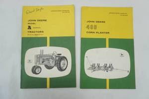 lot 292 image: John Deere Tractor Operating Manuals. Model A Series490 Corn Planter