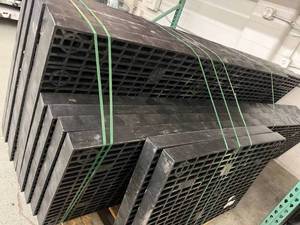 lot 2 image: MSRP $3000 Huge Lot Of Hazmat Decon Elevation Grids In Various Sizes - Most Are 8 Feet Long With Widths Varying From 2 Feet to 3 Feet With 3.5 Inch Depth - Many Uses For These Grids - At Least 200sq ft of space Excellent For Storage Off The Ground