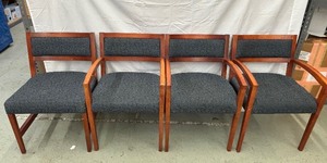 lot 22 image: Set of 4 Mid-Century Modern Dining Chairs  Iconic style meets timeless comfort These sleek chairs bring vintage cool with clean lines and classic design, perfect to elevate any dining space with that signature retro-modern vibe.