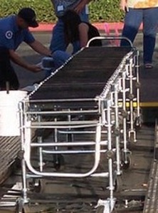 lot 5 image: MSRP $3000 NEW High Quality NestaFlex 200 Series Expandable Portable Roller Conveyors System -Black PVC coating on every roller - 18 Wide Expandable Up To 12 