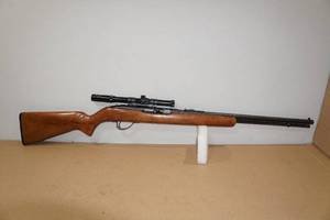 lot 27 image: Savage Springfield Model 187K .22 HSSLLR Semi-Auto Rifle - 4 x 15 Scope
