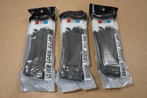 lot 106 image: 3 RWB Steel 30 Round AR Magazines - .2235.56