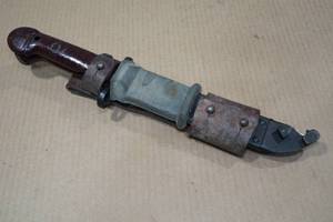 lot 114 image: Drop Point Nylon Handle Bayonet with Scabbard