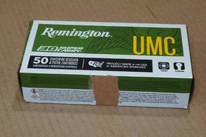 lot 160 image: 50 Remington UMC .30 Super Carry 100 Gr FMJ Ammo