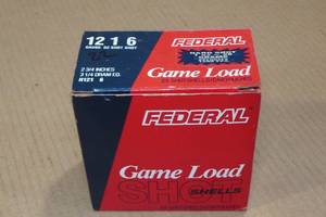 lot 208 image: 22 Federal Game Load 12 Gauge 2-34 6 Shot Shotshells