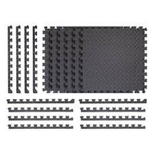 lot 1 image: Lot of  TrafficMaster Black 24 in. W x 24 in. L x 0.47 in. Foam Interlocking Gym Floor Tiles (6 TilesPack) (24 sq. ft.) Customer Returns See Pictures