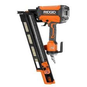 lot 57 image: RIDGID Pneumatic 21-Degree 3-12 in. Round Head Framing Nailer  Customer Returns See Pictures