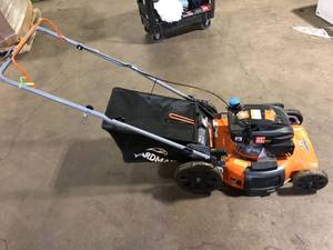 lot 50 image: YARDMAX 21 in. 170cc 3-in-1 Gas Walk Behind Push Lawn Mower with High Rear Wheels For Parts Customer Returns See Pictures