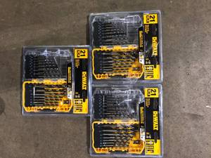 lot 60 image: Lot of DEWALT Black and Gold Twist Drill Bit Set (21-Piece)   Customer Returns See Pictures