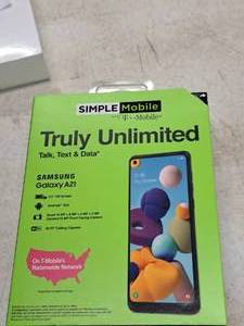 lot 513 image: Samsung Galaxy A21 Cell Phone (in original packaging)