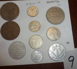 lot 9 image: Belgium and French Francs 1922-44