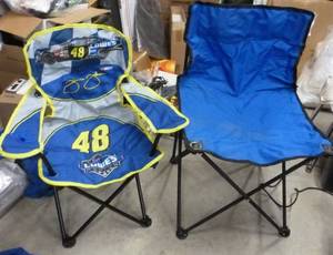 lot 35 image: Two camping chairs, one adult and one child