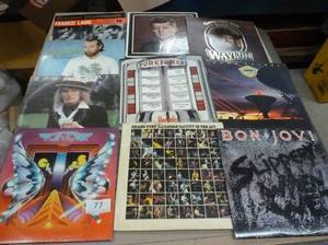 lot 77 image: 9 record albums