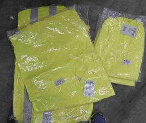 lot 94 image: Three 6XL lightweight waterproof nylon hi-vis jackets