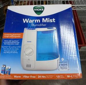 lot 120 image: Warm mist humidifier - like new