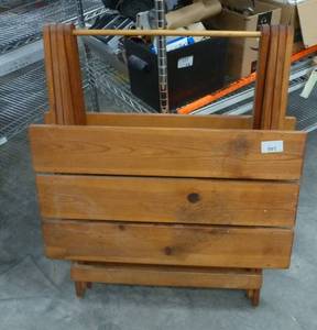 lot 146 image: Wood folding table 30x34